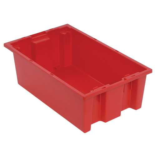 Stack & Nest Totes, 6" x 18" x 11", Red Chandler Sales