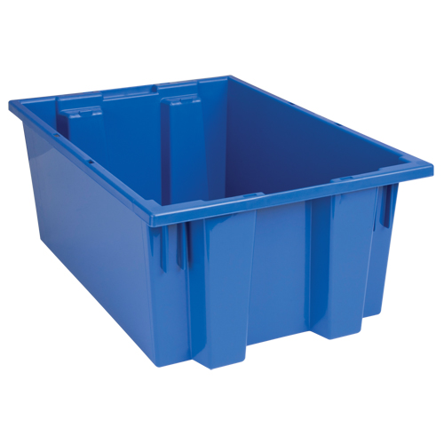 Stack & Nest Totes, 8" x 19.5" x 13.5", Blue Chandler Sales
