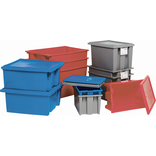 Stack & Nest Totes, 15" x 29.5" x 19.5", Blue Chandler Sales