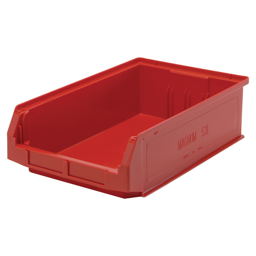 Contenants g&eacute;ants empilables, 12,375" la x 19,75" p x 5,875" h, Rouge Chandler Sales