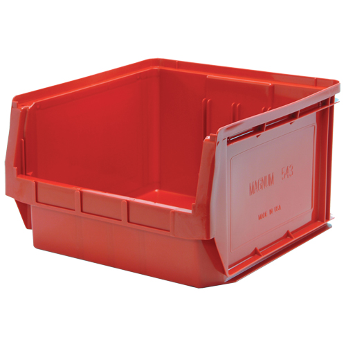 Contenants g&eacute;ants empilables, 18,375" la x 19,75" p x 11,875" h, Rouge Chandler Sales