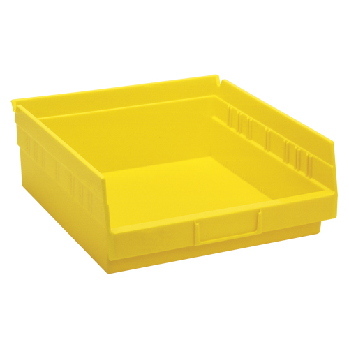 Bacs de rangement pour tablettes, 11-1/8" la x 4" H x 11-5/8" p, Jaune, Capacit&eacute; 30 lb Chandler Sales