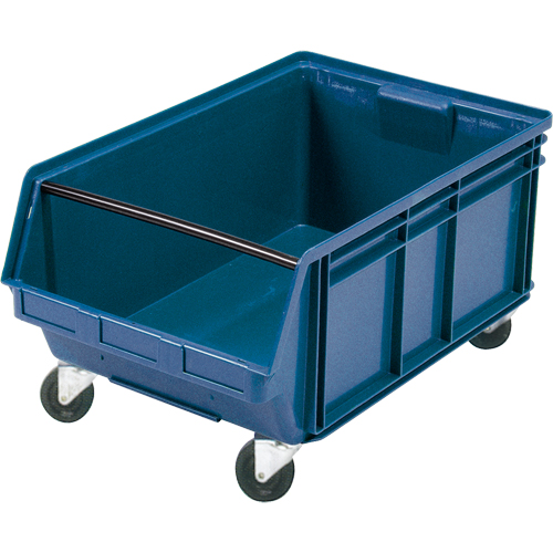 Mobile Giant Stacking Bin, 11-7/8" H x 18-3/8" W x 29" D, 150 lbs. Capacity, Blue Chandler Sales