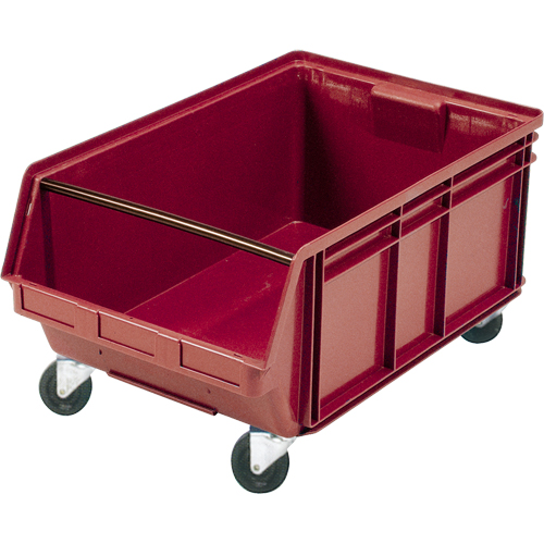 Bac g&eacute;ant empilable et mobile, 11-7/8" ha x 18-3/8" la x 29" p, Capacit&eacute; de 150 lb, Rouge Chandler Sales