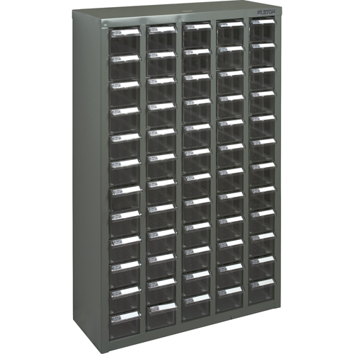 Casiers pour pi&egrave;ces KPC-500, Acier galvanis&eacute;, 60 tiroirs, 22-3/5" x 8-7/10" x 36-9/10", Gris Chandler Sales