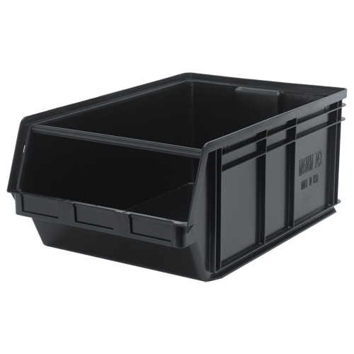 Bac MAGNUM en mat&eacute;riau recycl&eacute;, 11-7/8" ha x 18-3/8" la x 29" p, Capacit&eacute; de 150 lb, Noir Chandler Sales