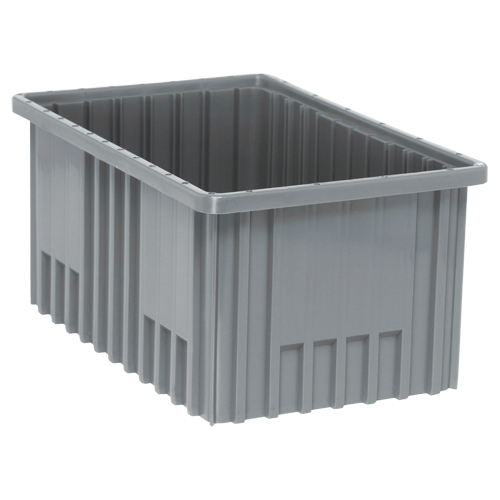 Contenants Divider Box, Plastique, 16,5" la x 10,9" p x 8" h, Gris Chandler Sales