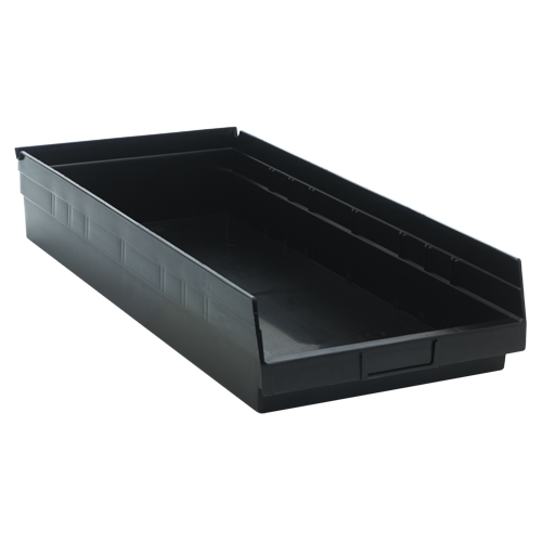 Bac pour &eacute;tag&egrave;re &eacute;conomique, 11-1/8" la x 4" H x 23-5/8" p, Noir, Capacit&eacute; 60 lb Chandler Sales