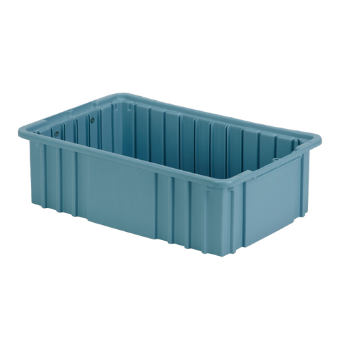 Contenant Divider Box, Poly&eacute;thyl&egrave;ne, 15,5" la x 9,9" p x 5" h, Bleu p&acirc;le Chandler Sales