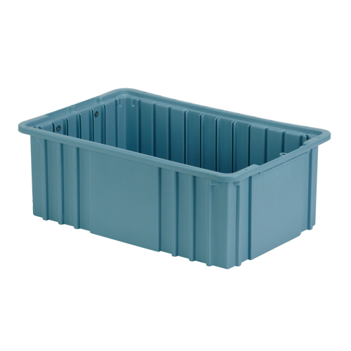 Contenant Divider Box, Poly&eacute;thyl&egrave;ne, 15,5" la x 9,9" p x 6" h, Bleu p&acirc;le Chandler Sales