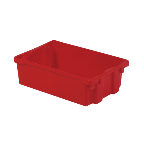 Polylewton Stack-N-Nest&reg; Containers, 6.2" x 20.1" x 13", Red Chandler Sales