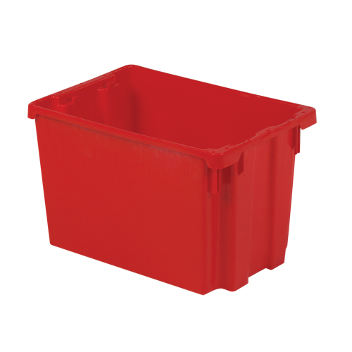 Polylewton Stack-N-Nest&reg; Containers, 12.1" x 19.4" x 12.9", Red Chandler Sales