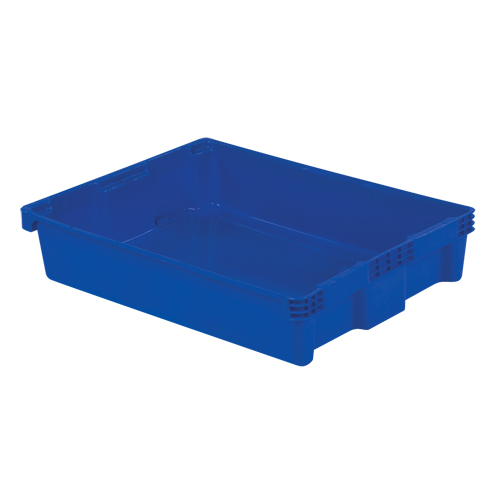 Polylewton Stack-N-Nest&reg; Containers, 6.1" x 29.6" x 22.4", Blue Chandler Sales
