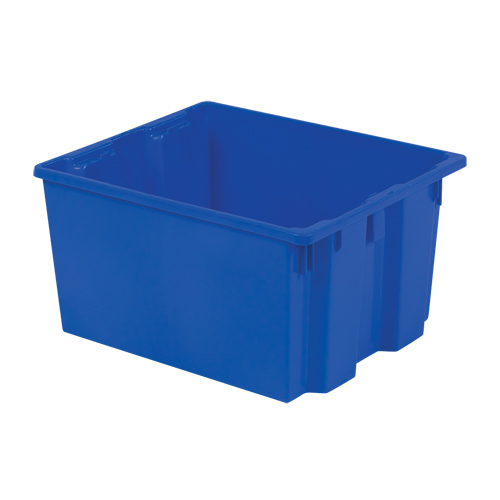 Contenants Stack-N-Nest Polylewton, 13" x 24" x 20", Bleu Chandler Sales