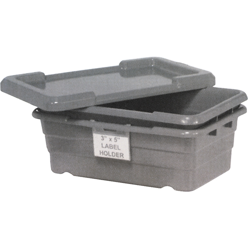 Cross Stack Bins, 16" W x 25.125" D x 8.5" H, Grey Chandler Sales