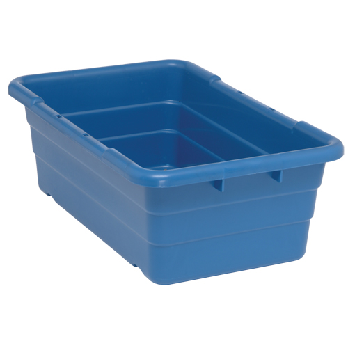 Bacs empilables en crois&eacute;, 16" la x  p x 8,5" h, Bleu Chandler Sales