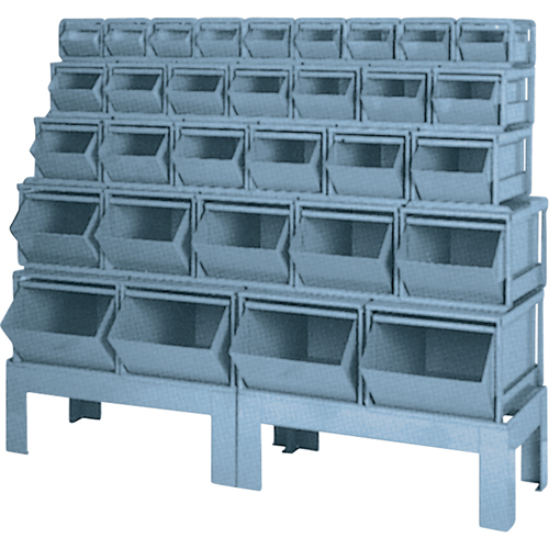 Combinaisons de bacs &agrave; assembler, Cap. 1000 lb, 68" la x 19-1/2" p x 55 1/4" h, Bleu Chandler Sales