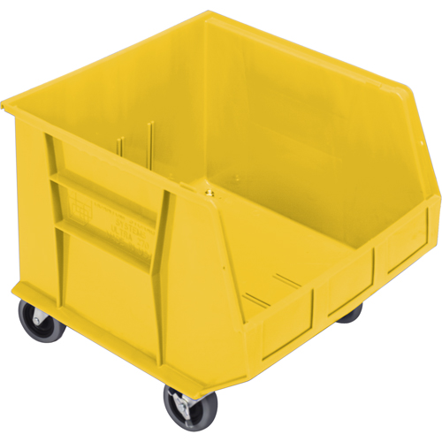Mobile Bin, 14" H x 16-1/2" W x 18" D, 75 lbs. Capacity, Yellow Chandler Sales