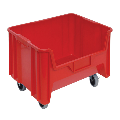 Mobile Giant Stack Container, 12-7/16" H x 19-7/8" W x 15-1/4" D, 250 lbs. Capacity, Red Chandler Sales