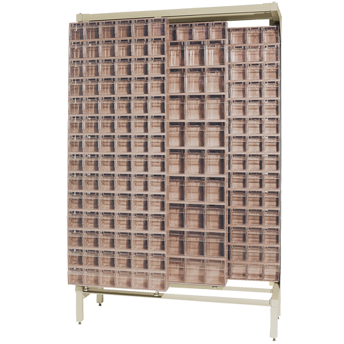 Free-Standing Tip-Out Bins Slider System, 48" W x 18" D x 77" H, 303 Drawers Chandler Sales