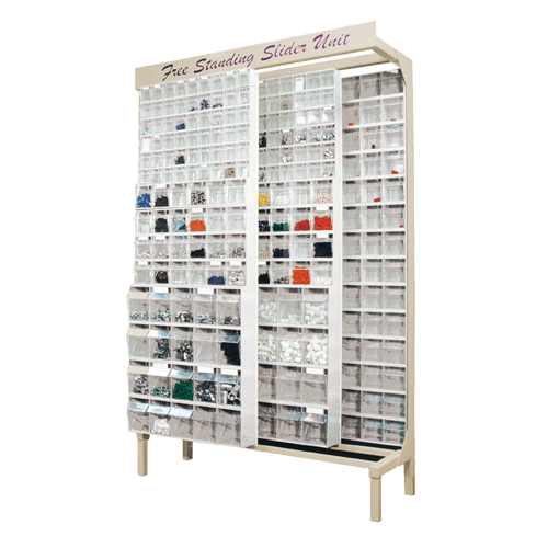 Free-Standing Tip-Out Bins Slider System, 48" W x 18" D x 77" H, 112 Drawers Chandler Sales