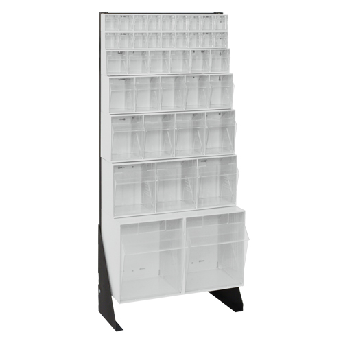 Tip-Out Bins Stand, 23-5/8" W x 8" D x 52" H, 38 Drawers Chandler Sales