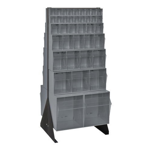 Tip-Out Bins Stand, 23-5/8" W x 16" D x 52" H, 76 Drawers Chandler Sales