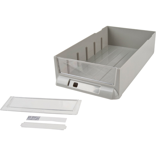 Replacement Drawer for KPC-100 Parts Cabinets, Plastic, 6-3/8" W x 11-3/10" D x 2-11/16" H, Grey Chandler Sales