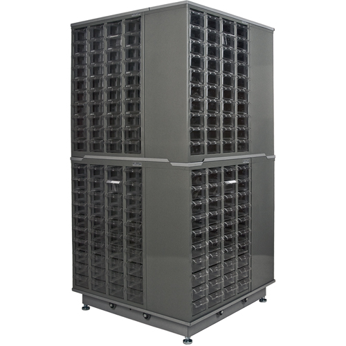 KPC-600 Parts Cabinet, Galvanized Steel, 40 Drawers, 18-3/10" x 8-7/10" x 25-3/10", Grey Chandler Sales