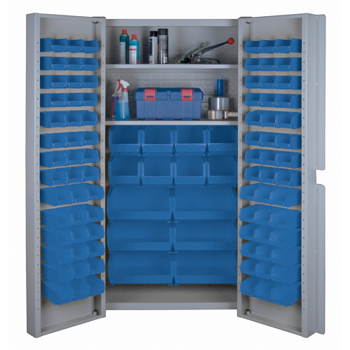 Deep Door Combination Cabinets, 38" W x 24" D x 72" H, Grey Chandler Sales