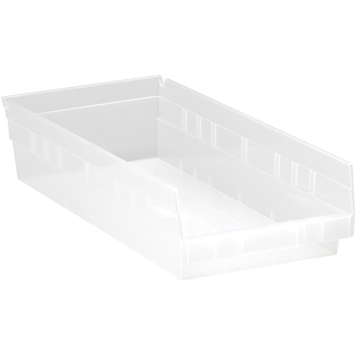 Bacs de rangement pour tablettes, 8-3/8" la x 4" H x 17-7/8" p, Transparent, Capacit&eacute; 40 lb Chandler Sales