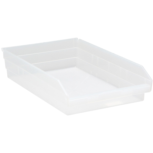 Bacs de rangement pour tablettes, 11-1/8" la x 4" H x 17-7/8" p, Transparent, Capacit&eacute; 40 lb Chandler Sales