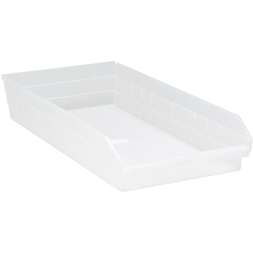 Bacs de rangement pour tablettes, 11-1/8" la x 4" H x 23-5/8" p, Transparent, Capacit&eacute; 50 lb Chandler Sales