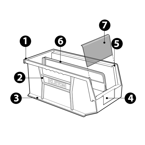 Bac empilable & &agrave; suspendre, 5-1/2" la, 5" h x 10-7/8" p, Vert Chandler Sales