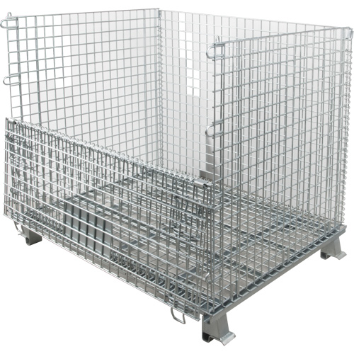 Collapsible Wire Container, 48" W x 40" D x 36" H, 4000 lbs. Capacity Chandler Sales