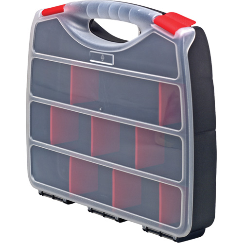 Plastic Compartment Box, 10" W x 12.5" D x 2-1/4" H, 22 Compartments Chandler Sales