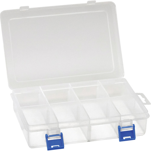 Boîte &agrave; compartiments en plastique, 5,5" la x 7,75" p x 1,75" h, 8 compartiments Chandler Sales