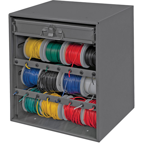 Armoire d'entreposage pour fil et borne, Acier, 1 tiroirs, 15-9/16" x 11-7/8" x 16-3/8", Gris Chandler Sales