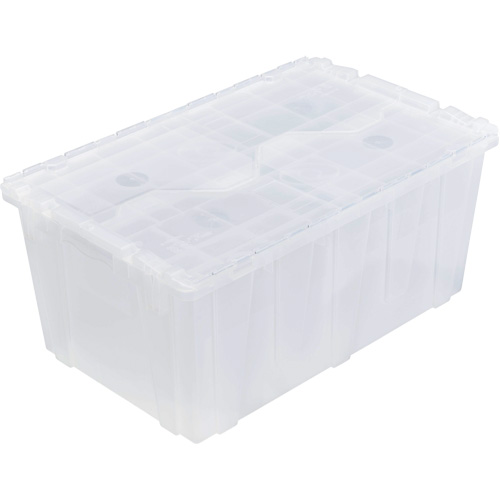 FP243C FliPak Nestable Tote, 26.9" x 16.9" x 12.1", Clear Chandler Sales