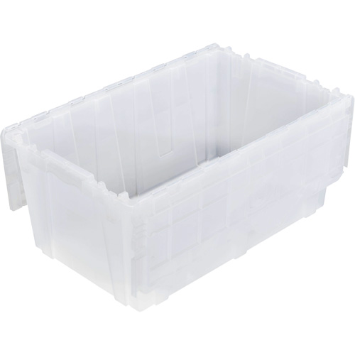 FP243C FliPak Nestable Tote, 26.9" x 16.9" x 12.1", Clear Chandler Sales