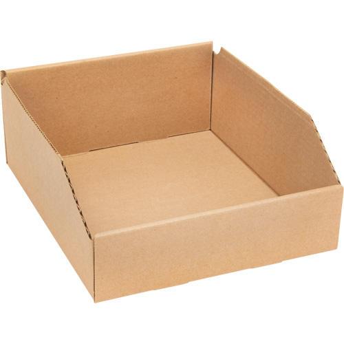 Boîtes profondes en carton ondul&eacute;, 11-3/4" la x 11-1/4" p x 4-1/2" h, Beige Chandler Sales