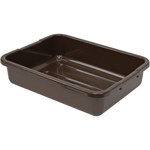 All-Purpose Ribbed-Bottom Storage Tub, 5" H x 15" D x 21" L, Plastic, Brown Chandler Sales
