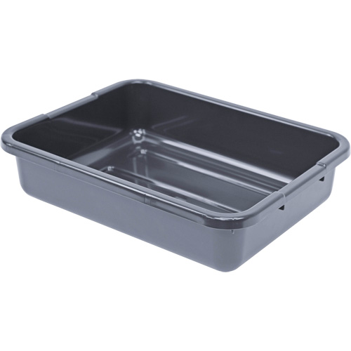 All-Purpose Ribbed-Bottom Storage Tub, 5" H x 15" D x 21" L, Plastic, Grey Chandler Sales