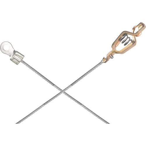 Assemblages l&eacute;gers de c&acirc;bles de masse et de mise &agrave; la terre - Pinces crocodile & raccordements a/borne d'extr&eacute;mit&eacute; de 1/4" Chandler Sales