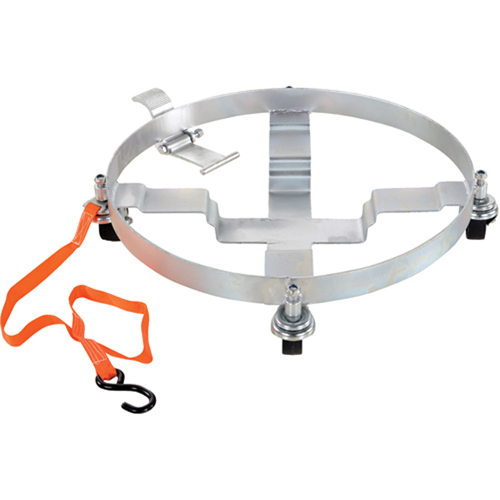 Chariots &agrave; inclinaison pour baril, Acier, Capacit&eacute;e 1200 lb, Diam&egrave;tre 23-1/2", Roue en Fonte Chandler Sales