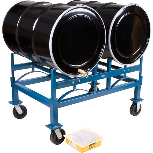Drum Stacking Rack & Dolly Kits, 2 Drums, 1600 lbs. Capacity, 46" W x 30" D x 21-1/2" H Chandler Sales