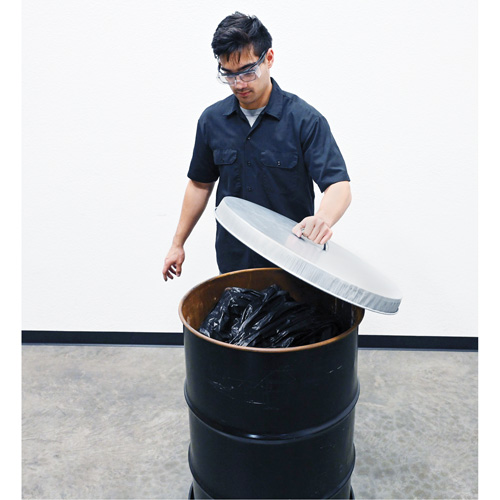 Couvercle pour baril ouvert en acier galvanis&eacute; Chandler Sales