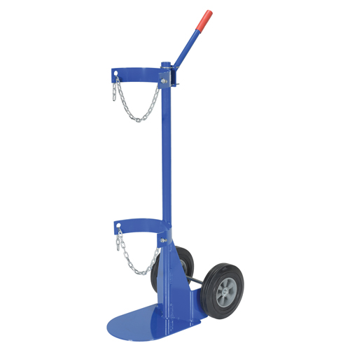 Chariot pour bouteille de gaz, Roues Caoutchouc, Base de 12" la x 15-1/2" lo, 500 lb Chandler Sales