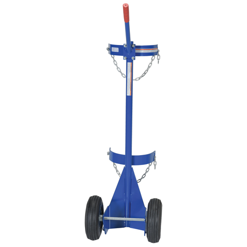 Chariot pour bouteille de gaz, Roues Pneumatique, Base de 12" la x 15-1/2" lo, 500 lb Chandler Sales