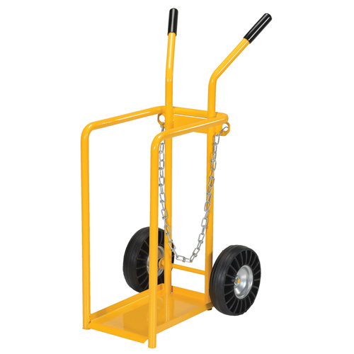 Chariot pour bouteille de gaz, Roues Caoutchouc moul&eacute;, Base de 9-13/16" la x 16" lo, 150 lb Chandler Sales